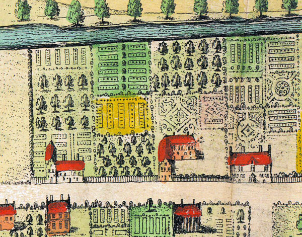 detail kaart Blaeu met Nijerwal, wheeme en Cloosterhorst